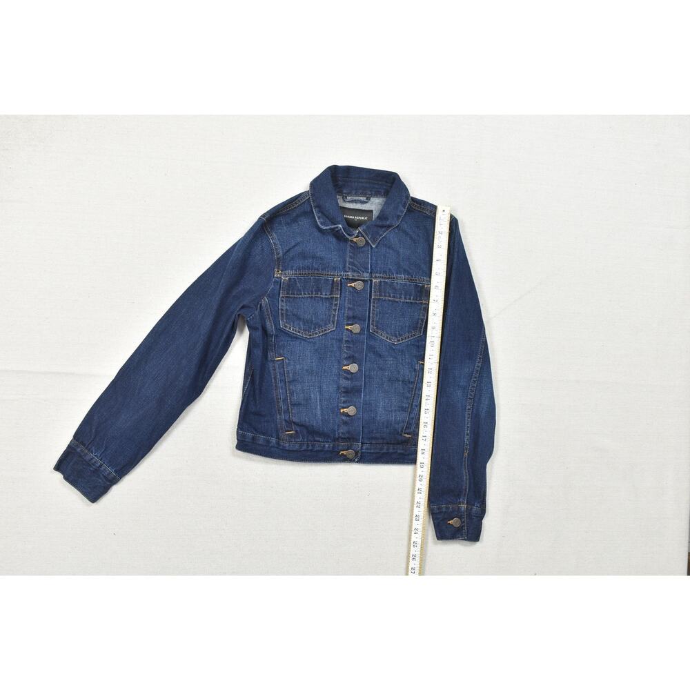 Banana Republic Women's Size S Blue Denim Jacket 100% Cotton Classic Trucker Jea - Picture 5 of 8